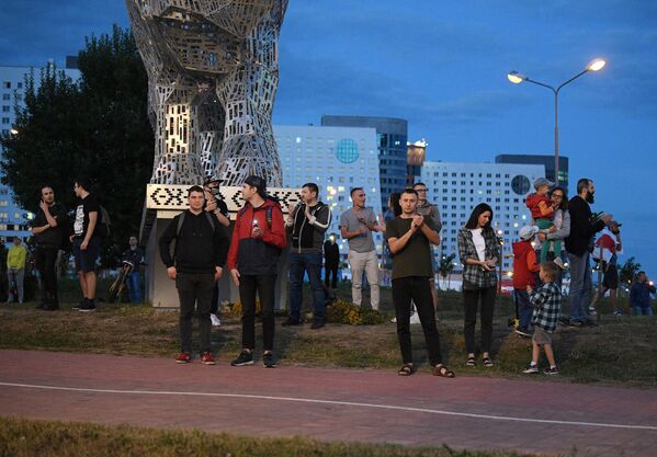 Акция протеста в Минске после президентских выборов