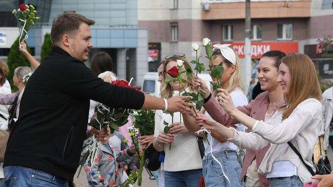 Мирная акция протеста в Минске