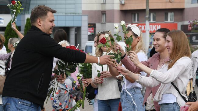 Мирная акция протеста в Минске