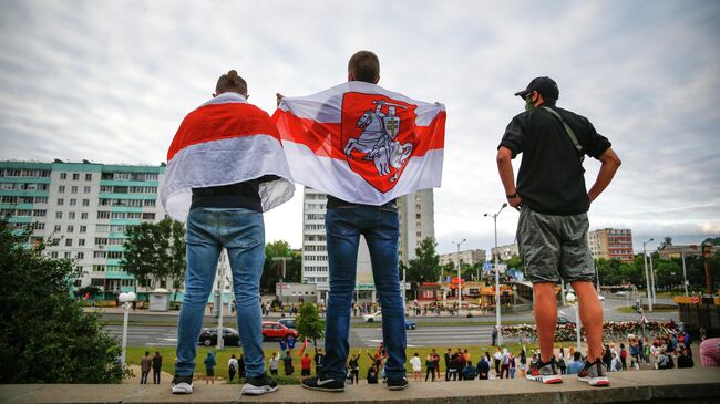 Участники акции протеста в Минске