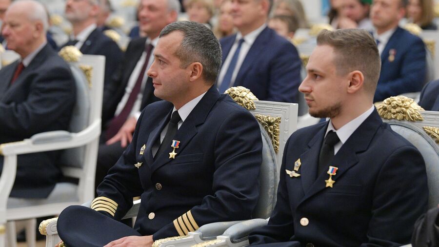 Церемония вручения государственных наград президентом Российской Федерации В. Путиным в Кремле