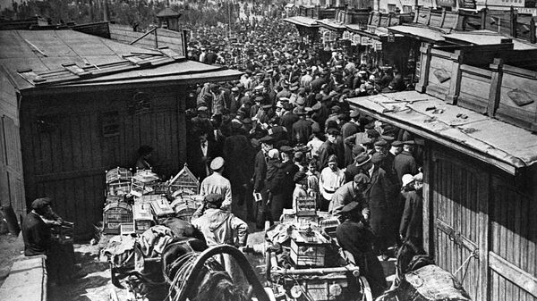 Сухаревский рынок в Москве, 1928 год