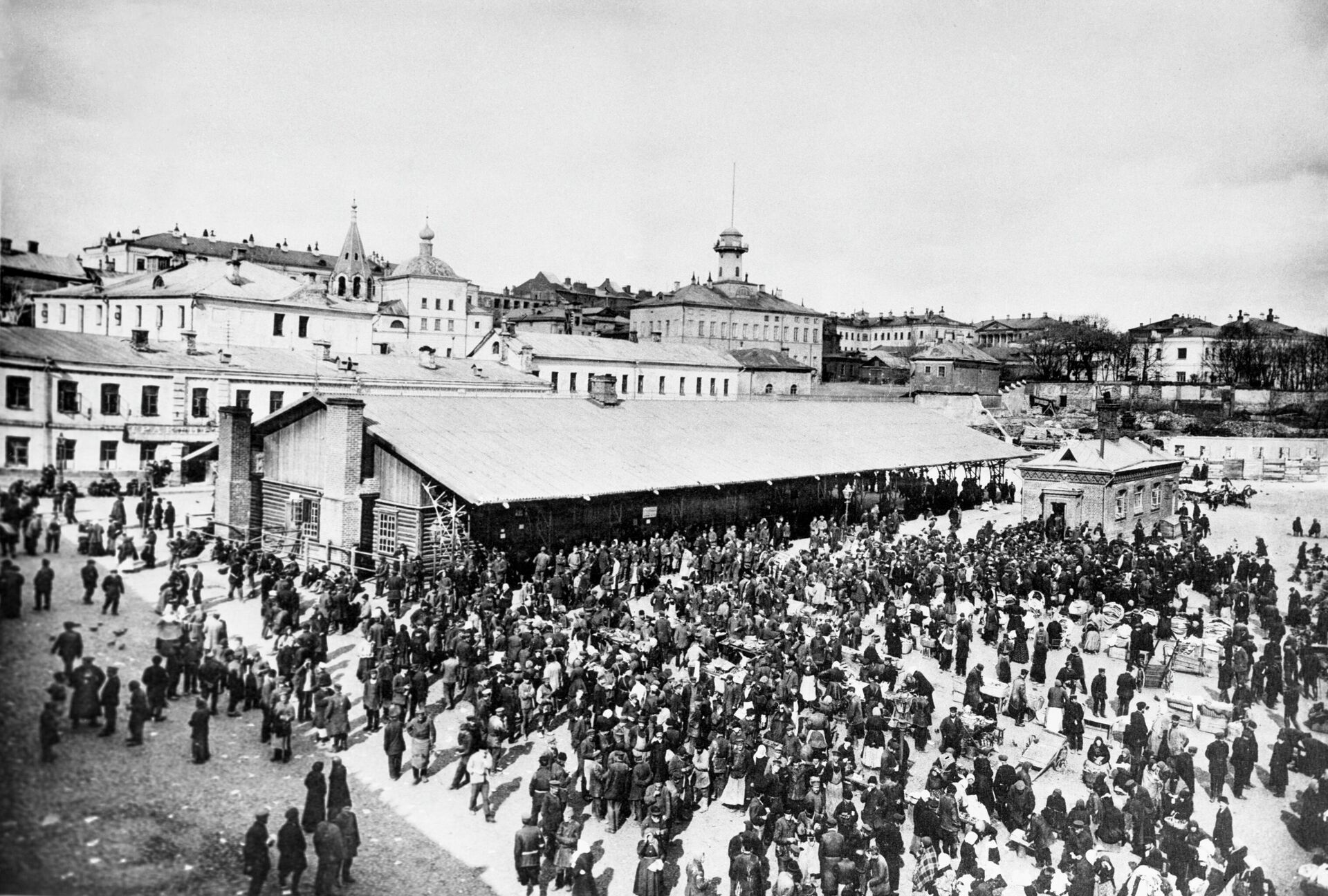 Биржа труда и народная столовая на Хитровом рынке, 1913 год. - РИА Новости, 1920, 08.09.2021