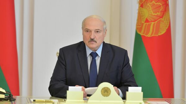 Президент Белоруссии Александр Лукашенко во время совещания в Минске