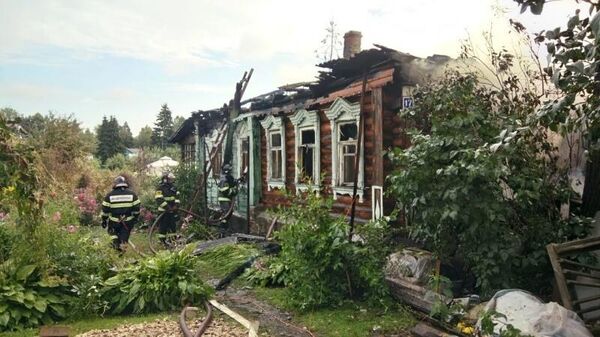 Ликвидация пожара в частном доме в городском округе Ступино 