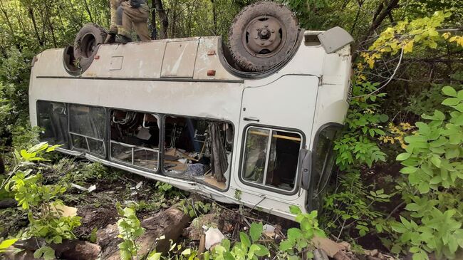 Последствия ДТП на 416 километре автомобильной дороги Самара Оренбург