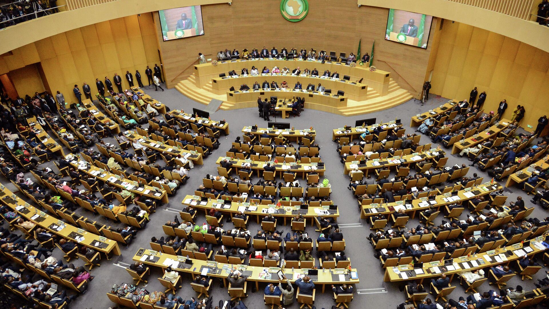Саммит Африканского союза в штаб-квартире организации в Аддис-Абебе, Эфиопия - РИА Новости, 1920, 19.02.2023