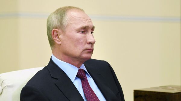 Президент РФ Владимир Путин во время встречи с председателем Счетной палаты РФ Алексеем Кудриным