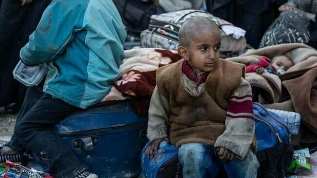 Дети в лагере Эль-Холь на севере Сирии