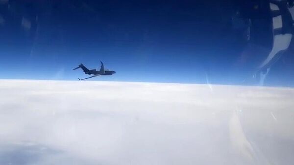 Самолет-разведчик НАТО, перехваченный над Черным морем. Скриншот видео