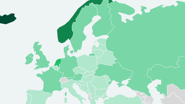 Рейтинг стран Европы по доступности электроэнергии для населения