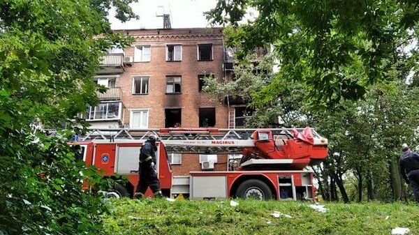 Кадры последствия взрыва газа в жилом доме в Москве