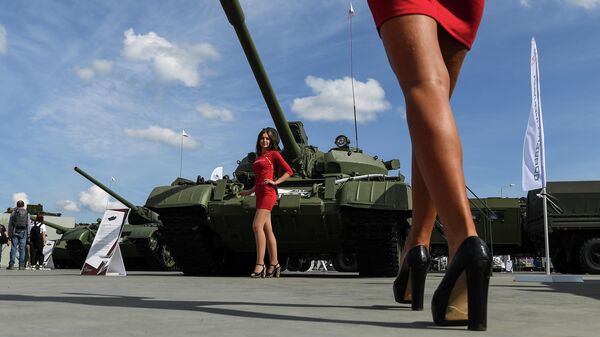 Танк Т-55А в статичной экспозиции выставки на Международном военно-техническом форуме (МВТФ) Армия-2020 в военно-патриотическом парке Патриот