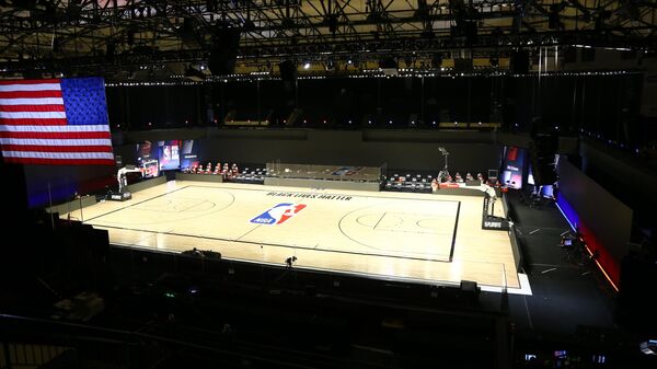 Баскетбольная арена перед матчем НБА