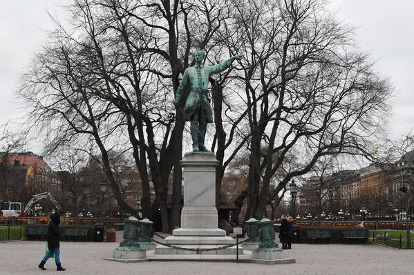 Памятник Карлу XII в Стокгольме.