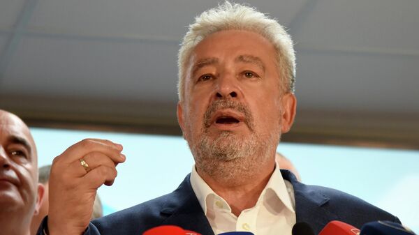 Лидер оппозиционной коалиции За будущее Черногории Здравко Кривокапич 