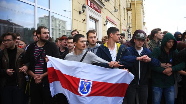 Участники студенческой акции протеста в Минске