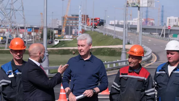 Открытие эстакады на Калужском шоссе