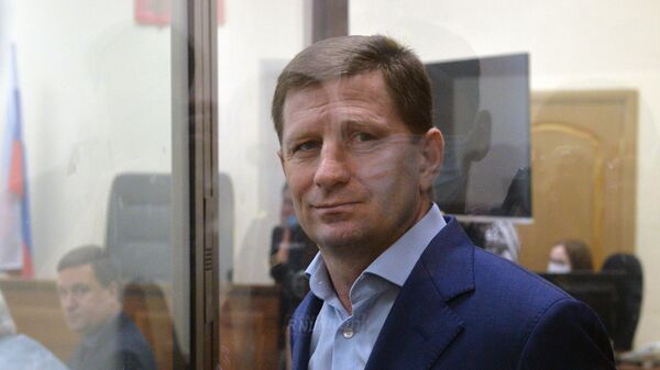 Бывший губернатор Хабаровского края Сергей Фургал на заседании Басманного суда