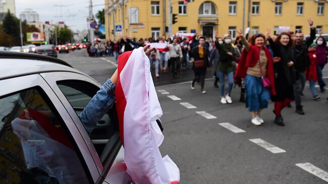 Участники акции протеста в Минске