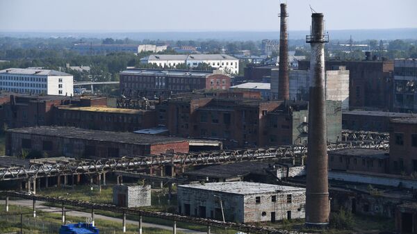Производственные корпуса бывшего химического комбината Усольехимпром в Усолье-Сибирском