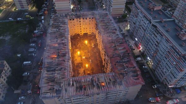 Последствия пожара в жилом доме в Краснодаре. 13 сентября 2020