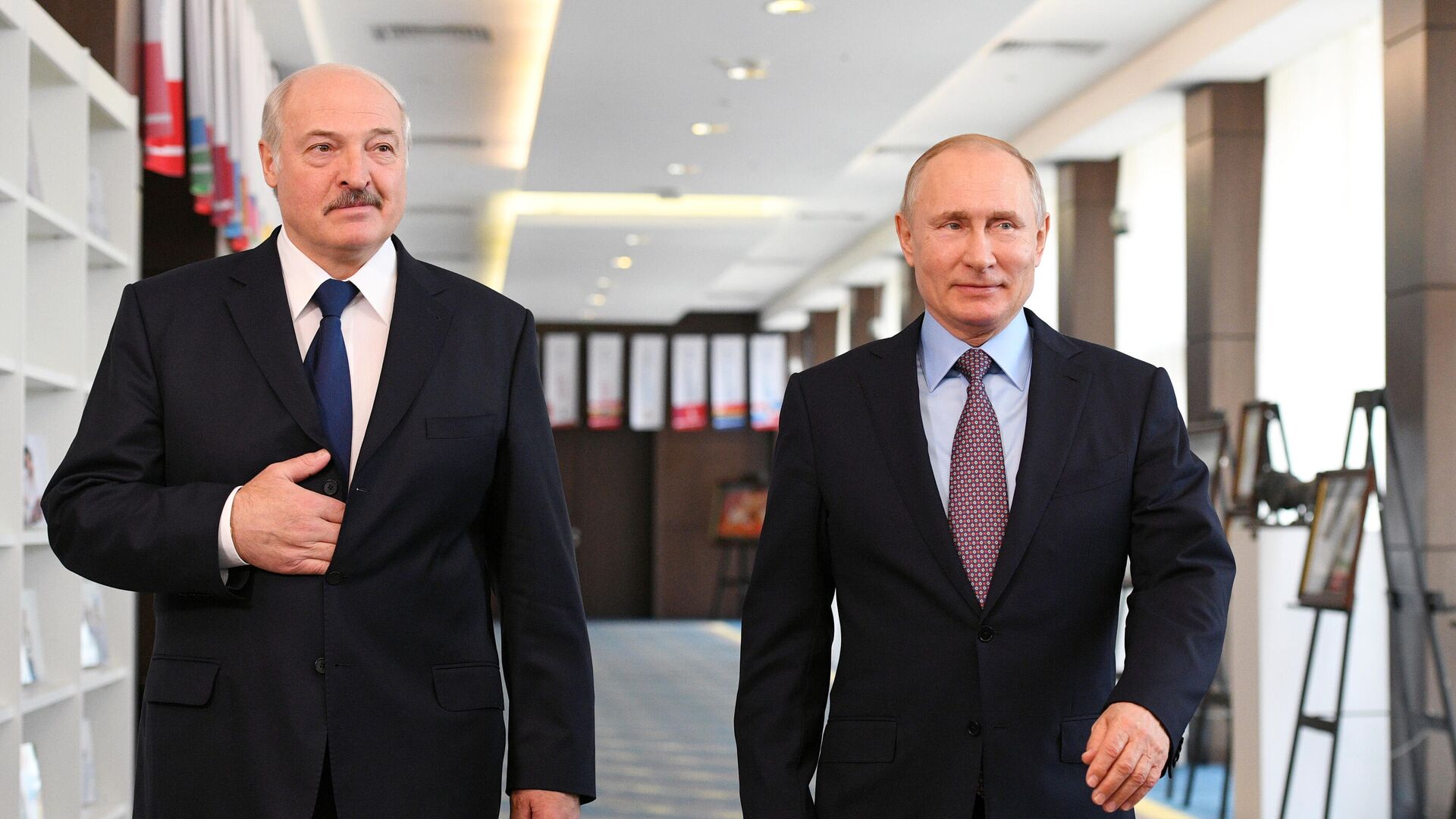 Президент РФ Владимир Путин и президент Белоруссии Александр Лукашенко - РИА Новости, 1920, 28.05.2021