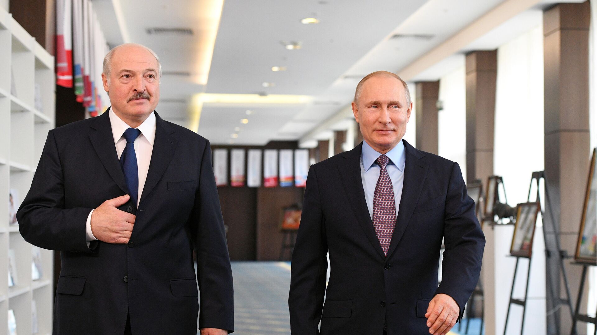 Президент РФ Владимир Путин и президент Белоруссии Александр Лукашенко - РИА Новости, 1920, 10.04.2022