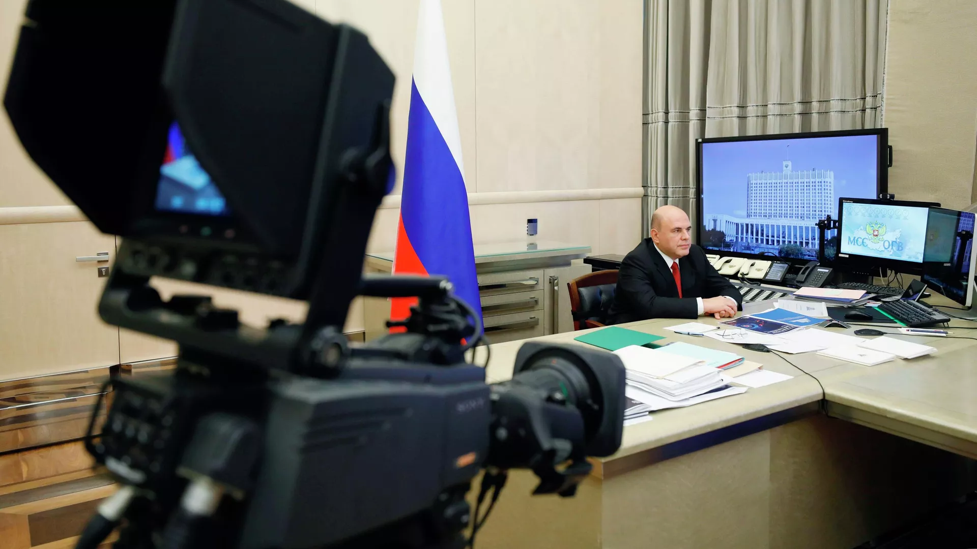 Премьер-министр РФ Михаил Мишустин проводит заседание Координационного совета по борьбе с коронавирусной инфекцией - РИА Новости, 1920, 01.10.2020