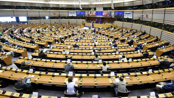 Пленарное заседание в Европейском парламенте в Брюсселе