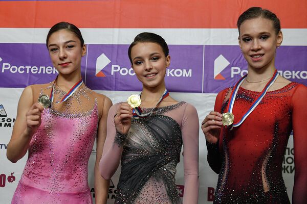 Призеры женского одиночного катания на I этапе Кубка России