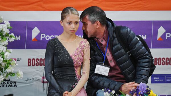 Станислава Молчанова и ее тренер Алексей Урманов