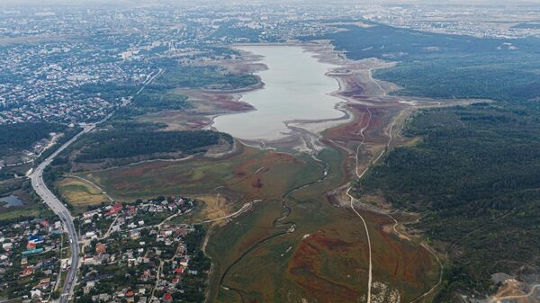 Вид на Симферопольское водохранилище