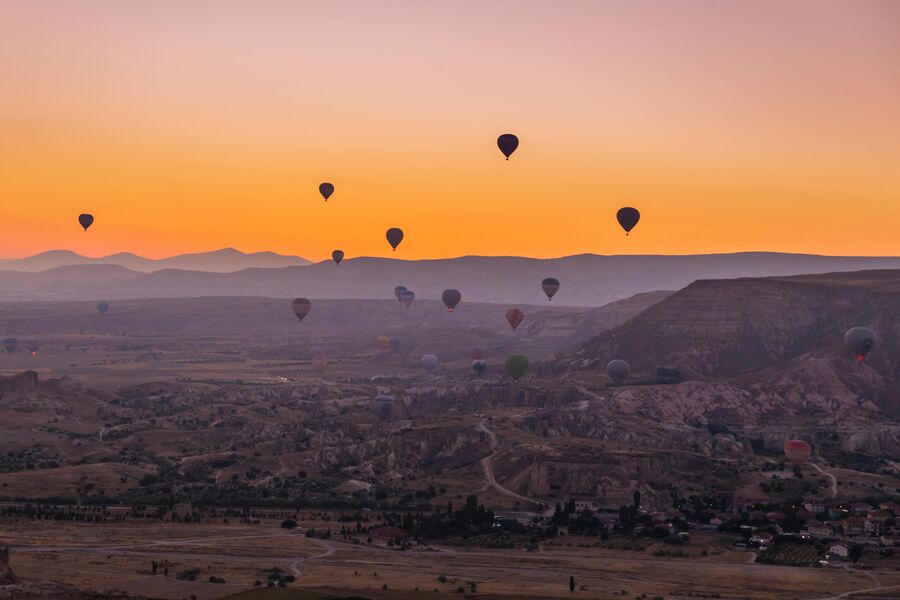 Турция, Каппадокия, полет на воздушном шаре, Гереме