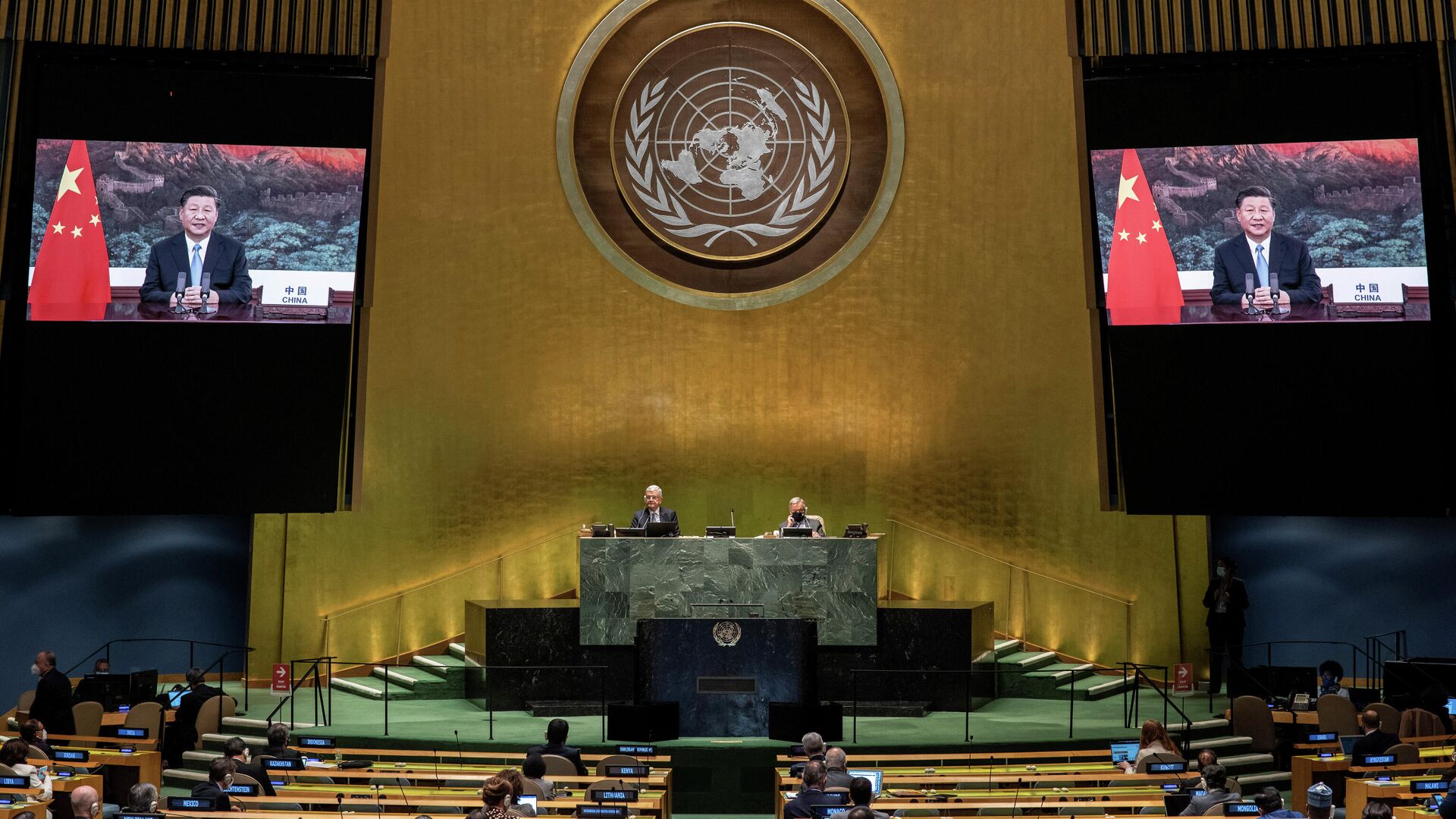 Председатель КНР Си Цзиньпин выступает на 75-й сессии Генеральной Ассамблеи ООН - РИА Новости, 1920, 22.09.2020