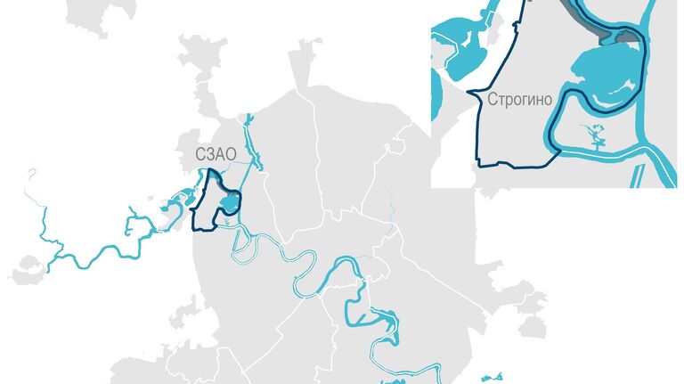 Строгино. Схема конкурсной территории