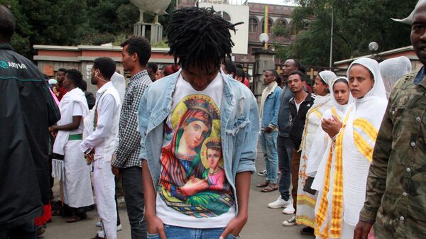 Празднование Мескеля в Аддис-Абебе, Эфиопия