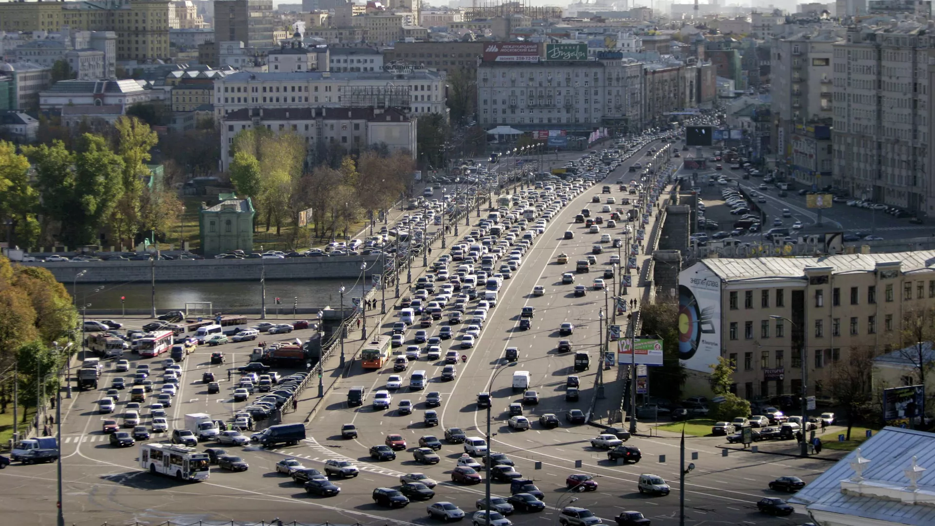 Москва с верхней точки. Вид на Большой Каменный мост с Дома Пашкова - РИА Новости, 1920, 27.10.2020