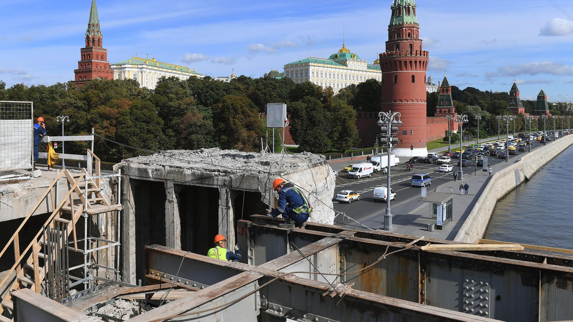 Ремонт Большого Каменного моста в Москве - РИА Новости, 1920, 02.10.2020