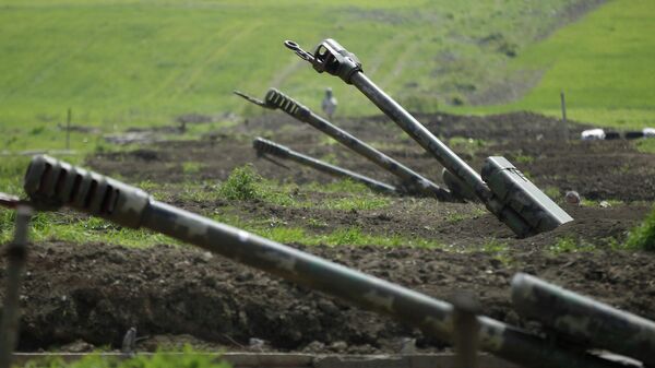 Артиллерия вооруженных сил Армении в зоне Нагорного Карабаха