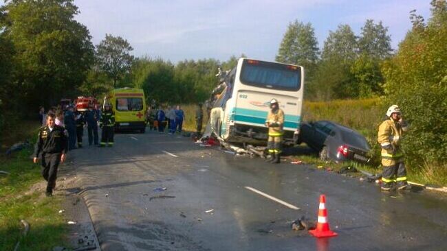 ДТП с рейсовым автобусом в Калининградской области