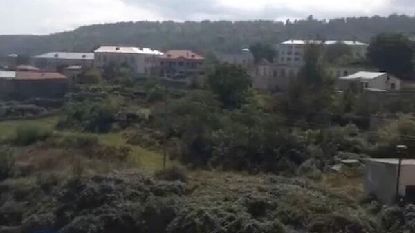 Сирена воздушной тревоги в одном из населенных пунктов Карабаха