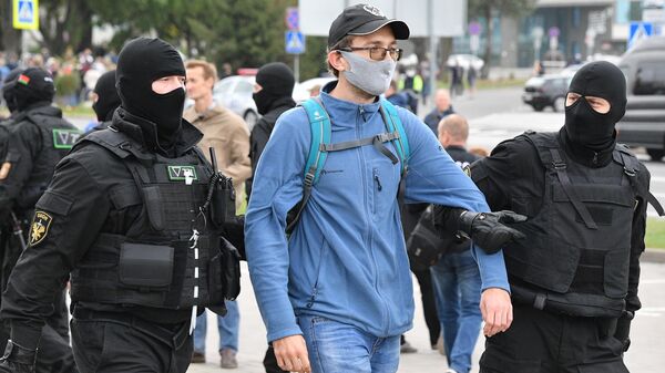 Задержание участников несанкционированной акции протеста оппозиции в Минске