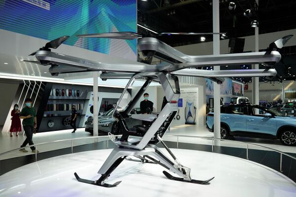 Прототип летательного аппарата Kiwigogo от Xpeng Motors на международном автошоу в Пекине