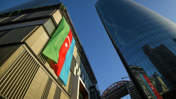 Флаг Азербайджана в Баку