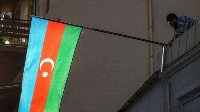 Флаг Азербайджана в Баку