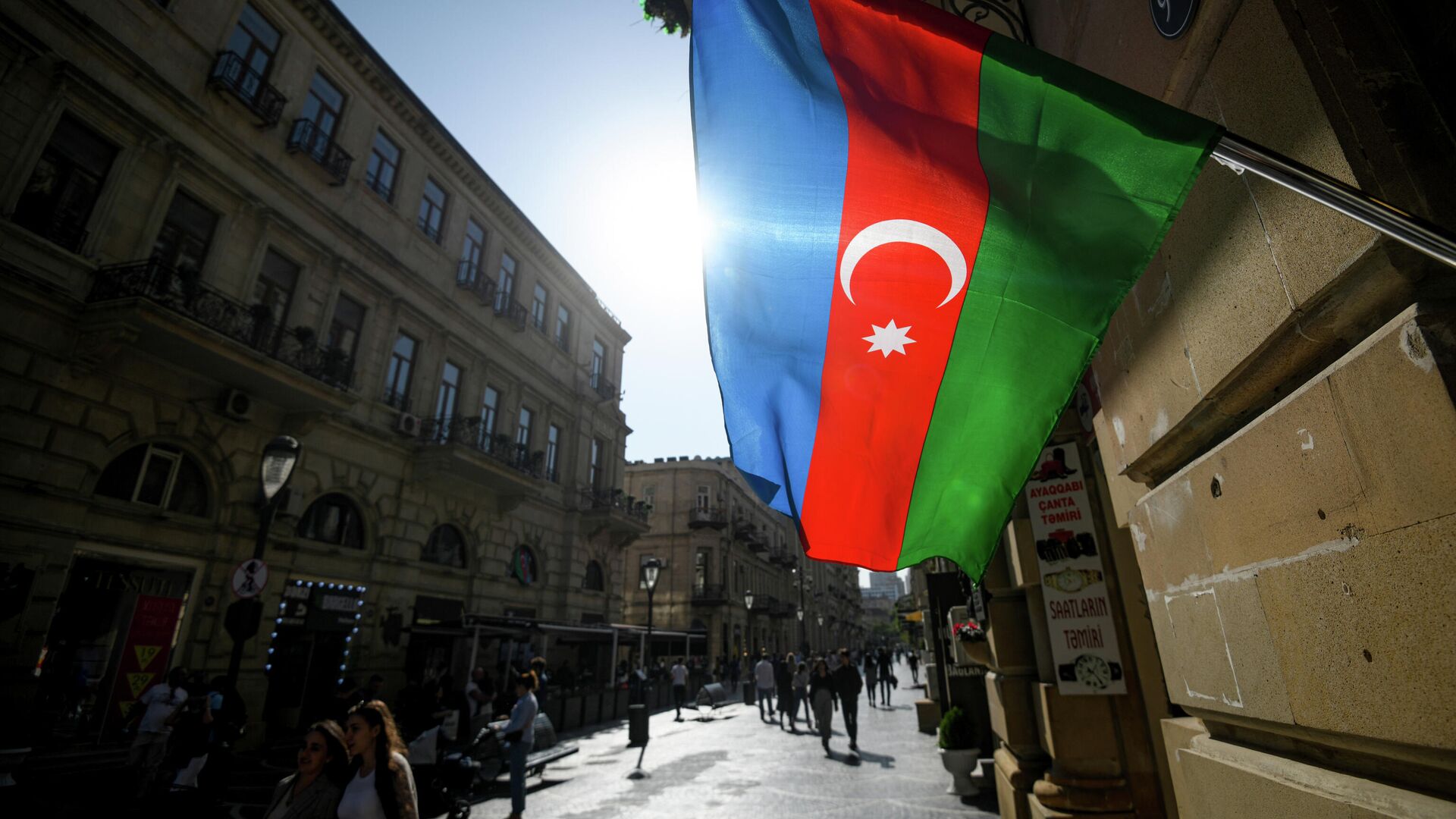 Флаг Азербайджана в Баку - РИА Новости, 1920, 20.11.2021