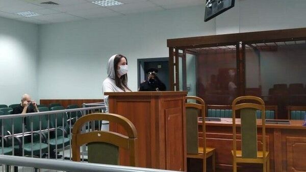 Бывшая студентка Петербургского университета Екатерина Пржигодзкая во время судебного заседания