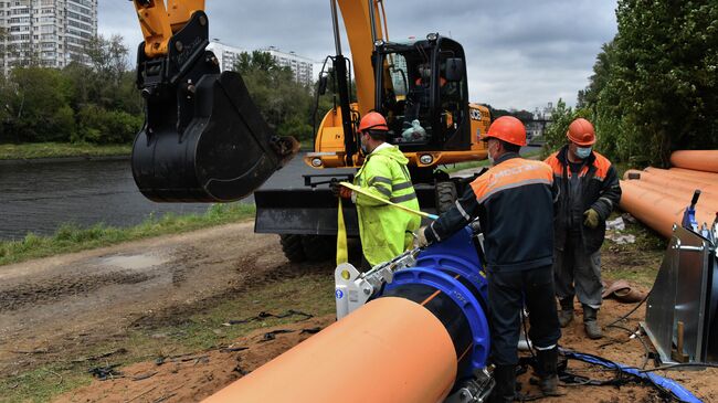 Реконструкция подводного газопровода-дюкера Тушинский в Москве