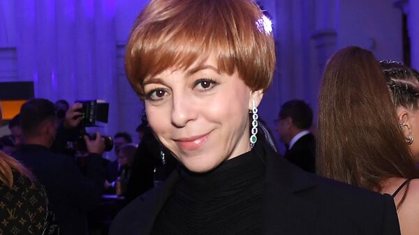 Журналист Марианна Максимовская перед началом финального этапа голосования премии Человек года по версии журнала GQ в Москве.